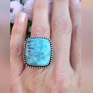 🩵Larimar Sterling Silver Ring 925